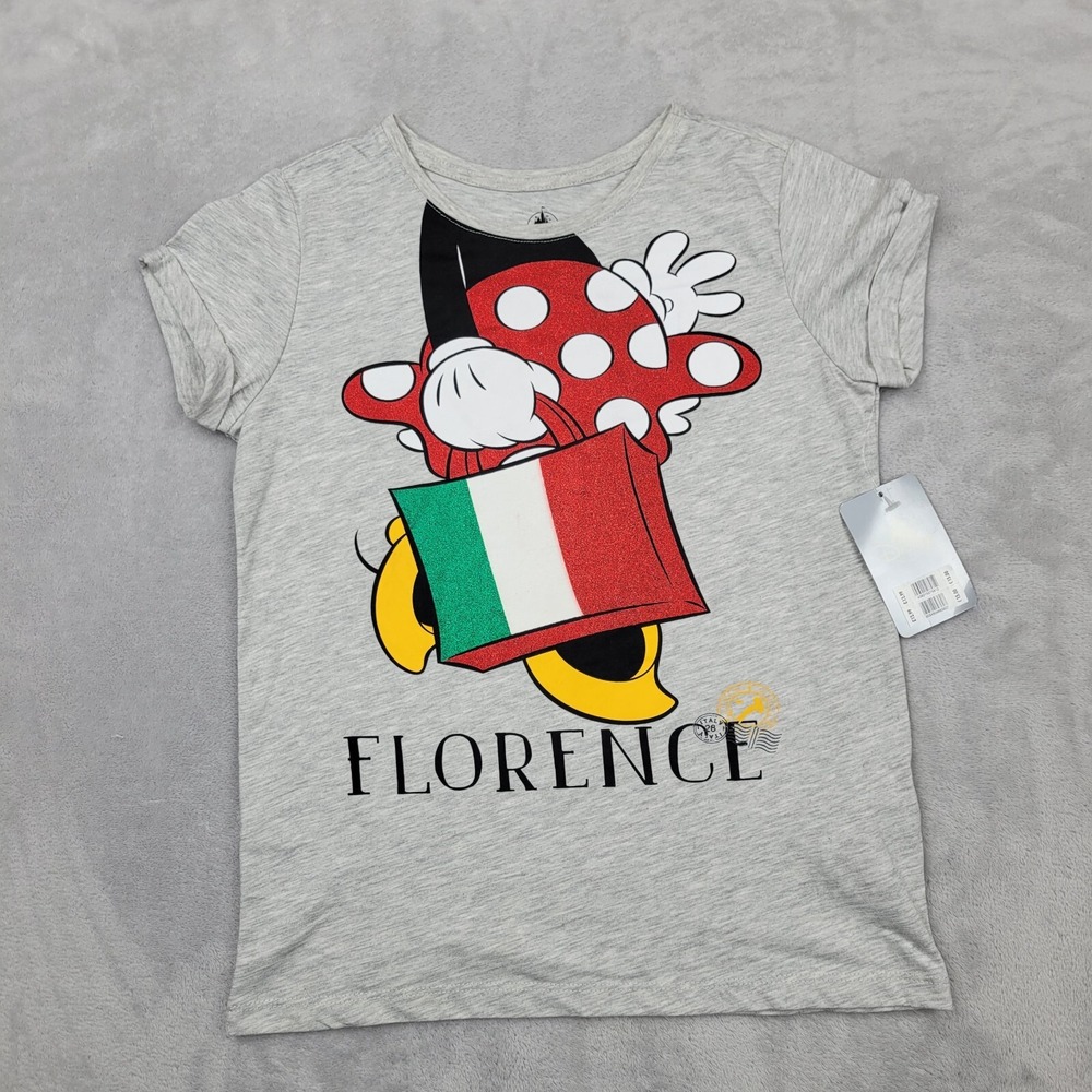 Disney Shirt Girls 11/12 Minnie Mouse‎ Cartoon Classic Travel Florence Italy NEW